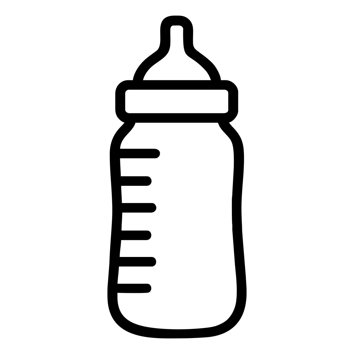 Baby Feeding Bottle Sketch - Digital File - XCS Friendly Tumbler My Custom Designs PNG