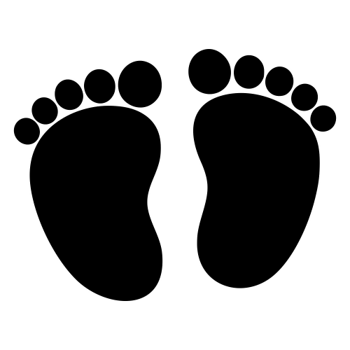 Baby Footprints Silhouette - Vector Graphics - Digital File Digital My Custom Designs PDF
