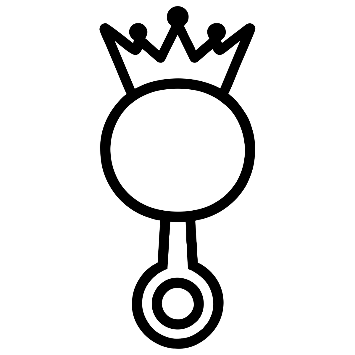Baby Rattle Crown - Digital File - XCS Friendly Tumbler My Custom Designs PNG