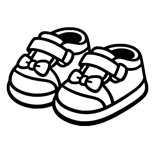 Baby Shoes Sketch - Digital File - XCS Friendly Digital My Custom Designs PDF