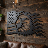 Bald Eagle Free Form American Flag - Wall Home Decor - Digital File - ZIP File - Digital