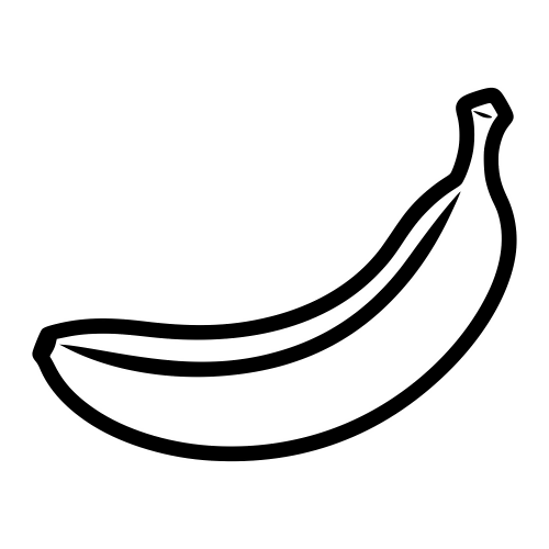 Banana Outline - Digital File - XCS Friendly Digital My Custom Designs PDF