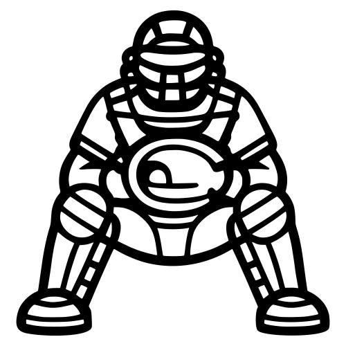 Baseball Catcher - Digital File - XCS Friendly Digital My Custom Designs PDF