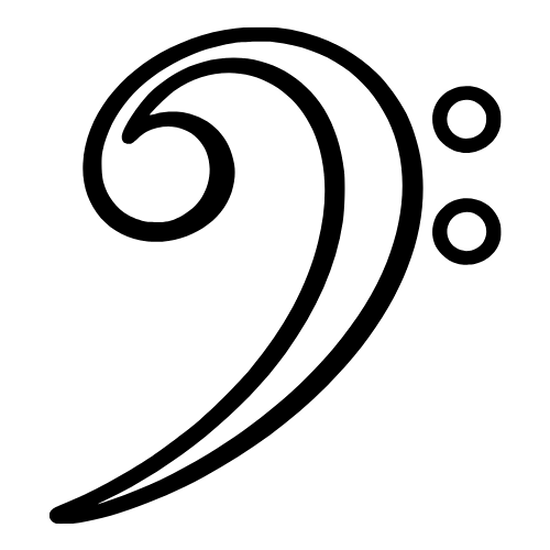 Bass Clef Sketch - Vector Graphics - Digital File Digital My Custom Designs PDF