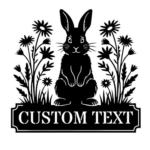 Rabbit Freeform - Wall Home Decor - Digital File Digital My Custom Designs ZIP File