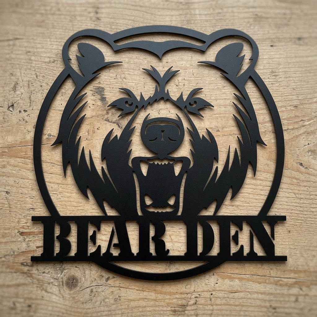 Bear Growl - Metal Sign / Home Decor - Digital File - ZIP File - Digital