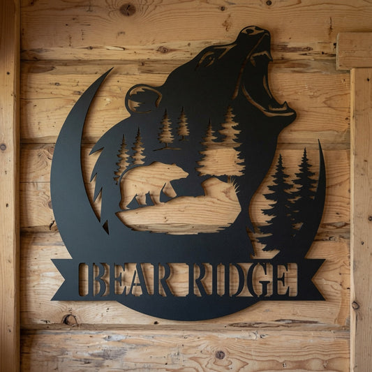 Bear Mountain Negative - Metal Sign / Home Decor - Digital File - ZIP File - Digital