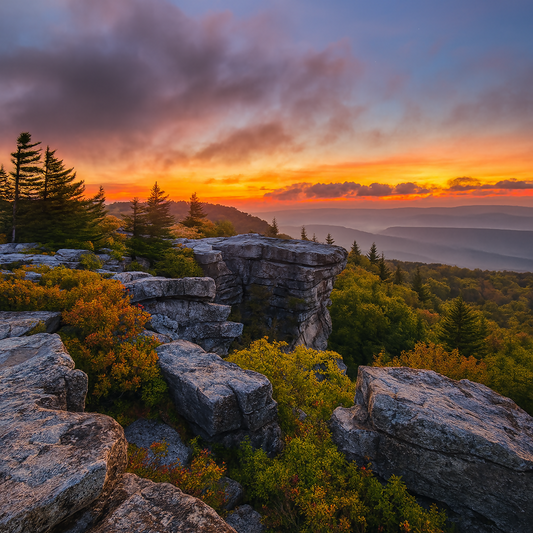 Bear Rocks Preserve - Dolly Sods Wilderness - West Virginia United States - Rendered - Digital File Digital My Custom Designs PDF