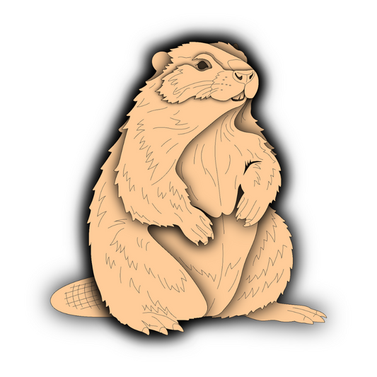 Beaver - Layered Animal Designs - Digital File Digital My Custom Designs SVG