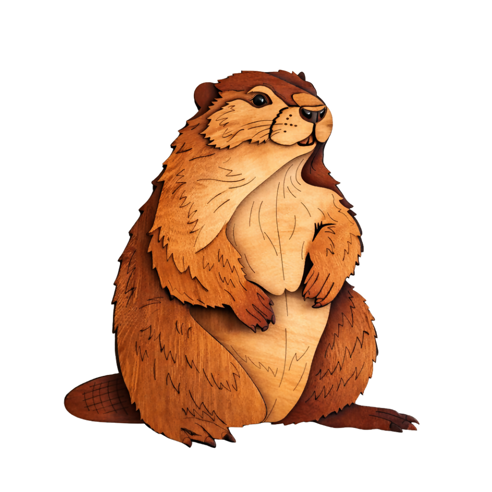 Beaver - Layered Animal Designs - Digital File Digital My Custom Designs
