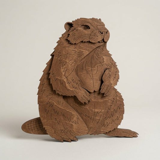 Beaver - Layered Animal Designs - Digital File - SVG - Digital