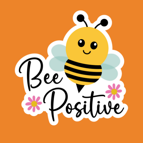 Bee Positive - Stickers - Digital File Digital My Custom Designs ZIP File