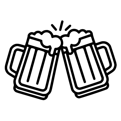 Beer Cheers Outline - Digital File - XCS Friendly Digital My Custom Designs PDF