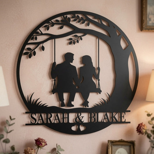 Bench Swing Couple - Wall Home Decor - Digital File - ZIP File - Digital