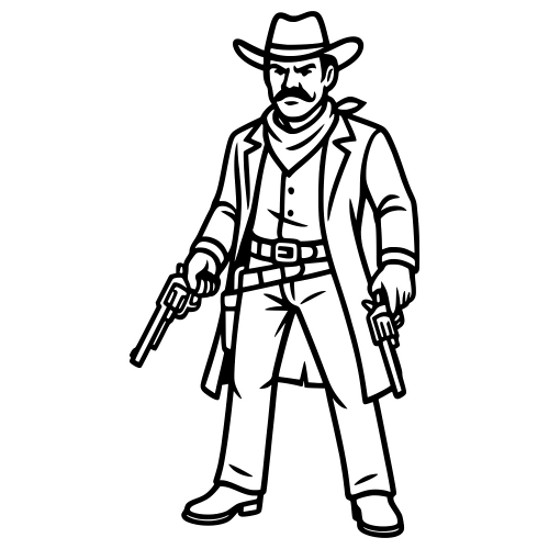 Cowboy Gunslinger - Digital File - XCS Friendly Digital My Custom Designs PDF