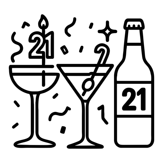 Birthday Drinks Sketch - Digital File - XCS Friendly Tumbler My Custom Designs PNG