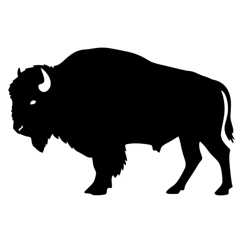 Bison Silhouette - Digital File - XCS Friendly Digital My Custom Designs PDF