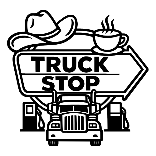 Truck Stop Neon Sign - Vector Graphics - Digital File Digital My Custom Designs PDF