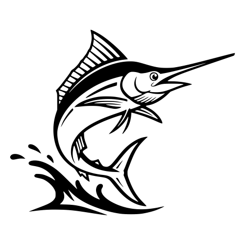 Black Marlin - Vector Graphics - Digital File Digital My Custom Designs PDF
