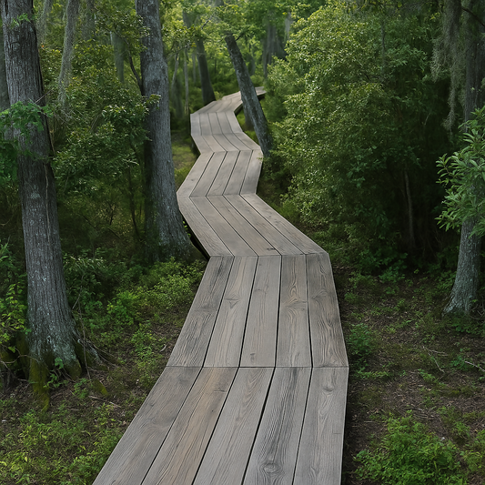 Boardwalk Trails - Jean Lafitte National Historical Park and Preserve - Louisiana United States - Rendered - Digital File Digital My Custom Designs