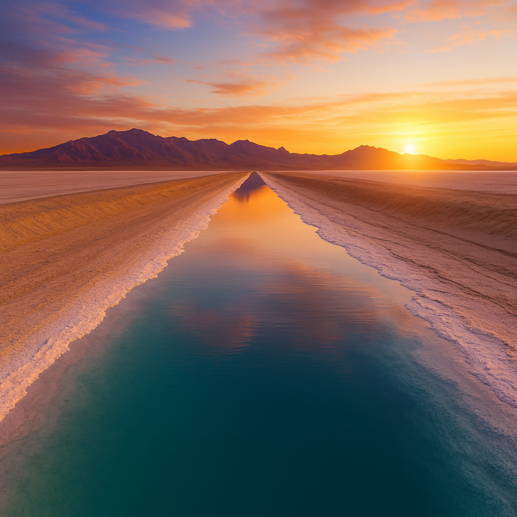 Bonneville Salt Flats - Utah United States - Rendered - Digital File Digital My Custom Designs PDF