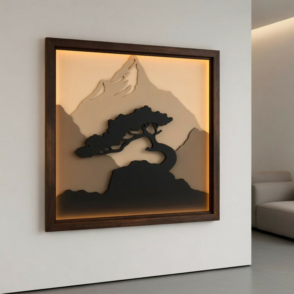 Bonsai Tree - Scenic - Lightbox - Layered - Digital File Digital My Custom Designs SVG