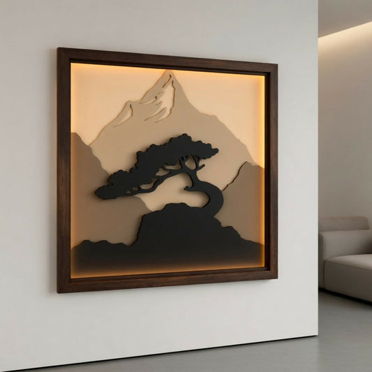 Bonsai Tree - Scenic - Lightbox - Layered - Digital File Digital My Custom Designs SVG