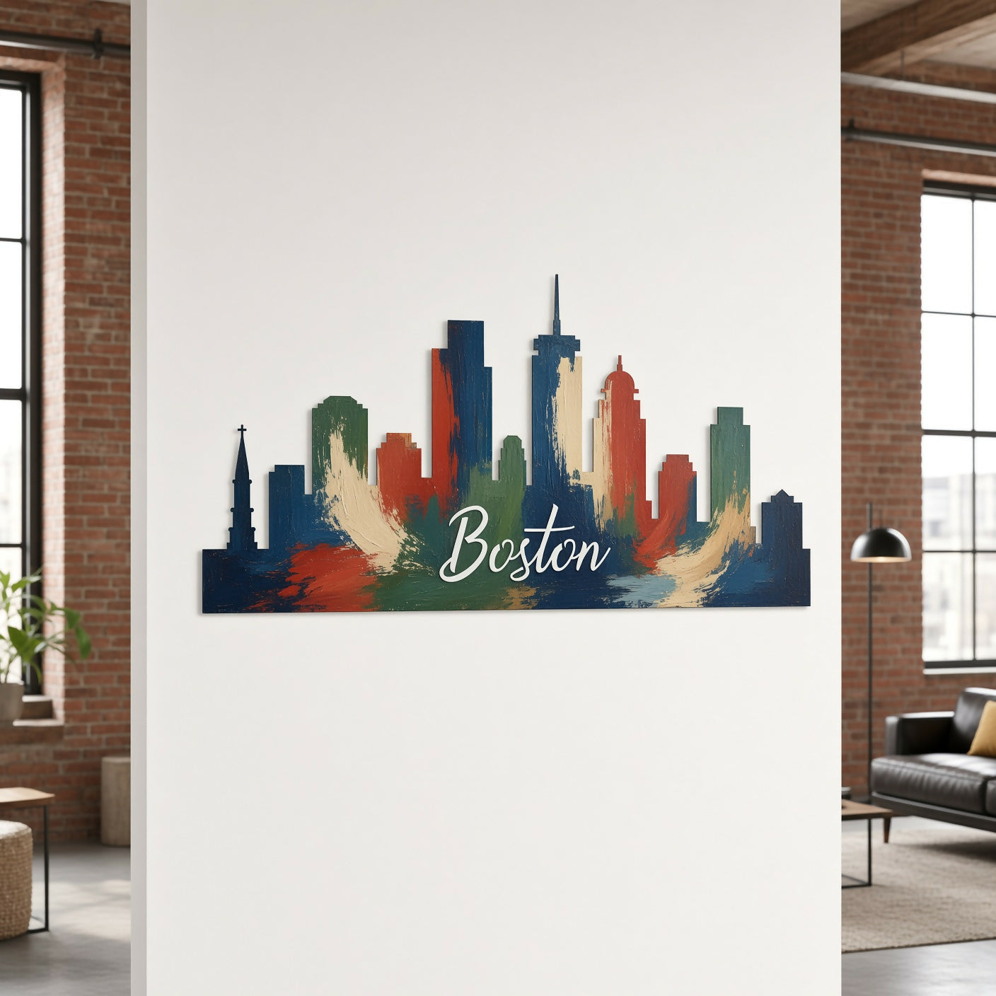Boston Skyline - Wall / Home Decor - Single Layer - Digital File - ZIP File - Digital