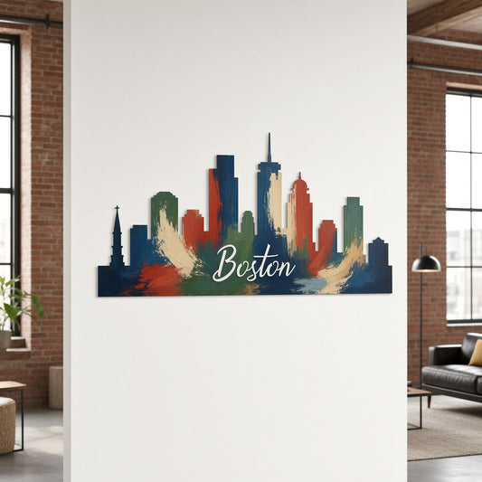 Boston Skyline - Wall / Home Decor - Single Layer - Digital File - ZIP File - Digital
