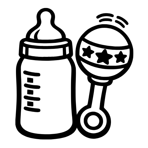 Bottle and Rattle Combo - Digital File - XCS Friendly Digital My Custom Designs PDF