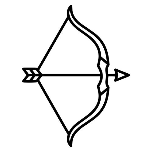 Bow and Arrow Outline - Digital File - XCS Friendly Digital My Custom Designs PDF