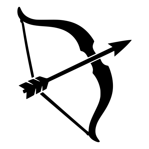 Bow and Arrow Silhouette - Digital File - XCS Friendly Digital My Custom Designs PDF