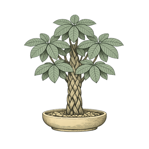 Braided Money Tree - Art & Aesthetics - T Shirt Designs - Digital File Digital My Custom Designs 300 DPI PNG