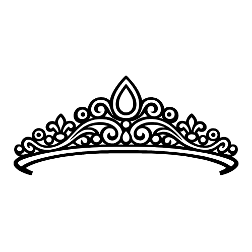 Bride Tiara Sketch - Digital File - XCS Friendly Digital My Custom Designs PDF