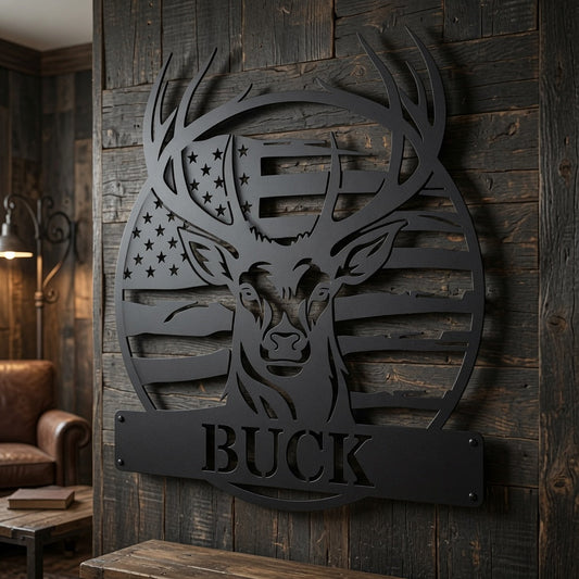 Buck American Flag - Wall Home Decor - Digital File - ZIP File - Digital