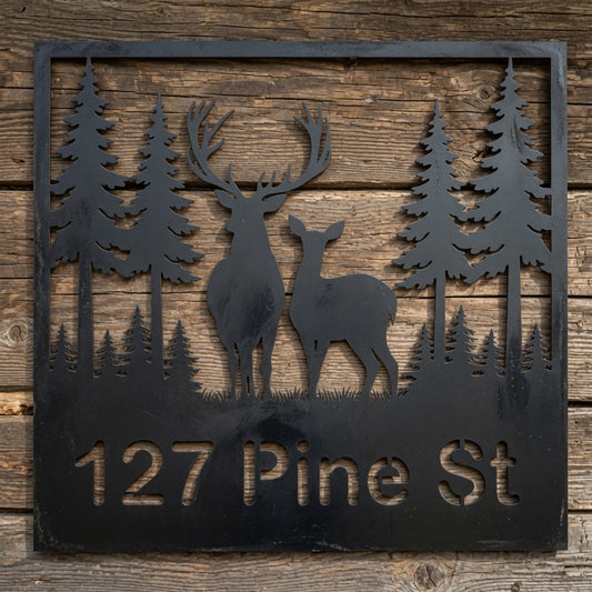 Buck and Doe - Metal Sign / Home Decor - Digital File - ZIP File - Digital