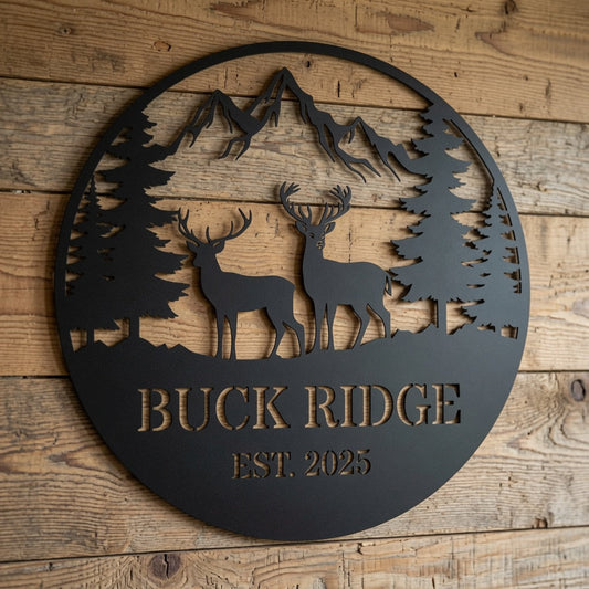 Buck Duo - Metal Sign / Home Decor - Digital File - ZIP File - Digital