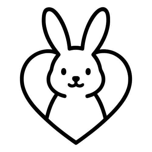 Bunny Heart Outline - Digital File - XCS Friendly Digital My Custom Designs PDF