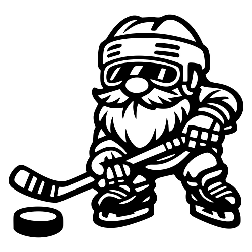 Cartoon Hockey Gnome - Digital File - XCS Friendly Digital My Custom Designs PDF