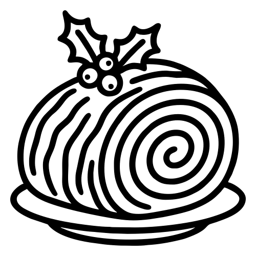 Yule Log Cake Slice - Digital File - XCS Friendly Digital My Custom Designs PDF