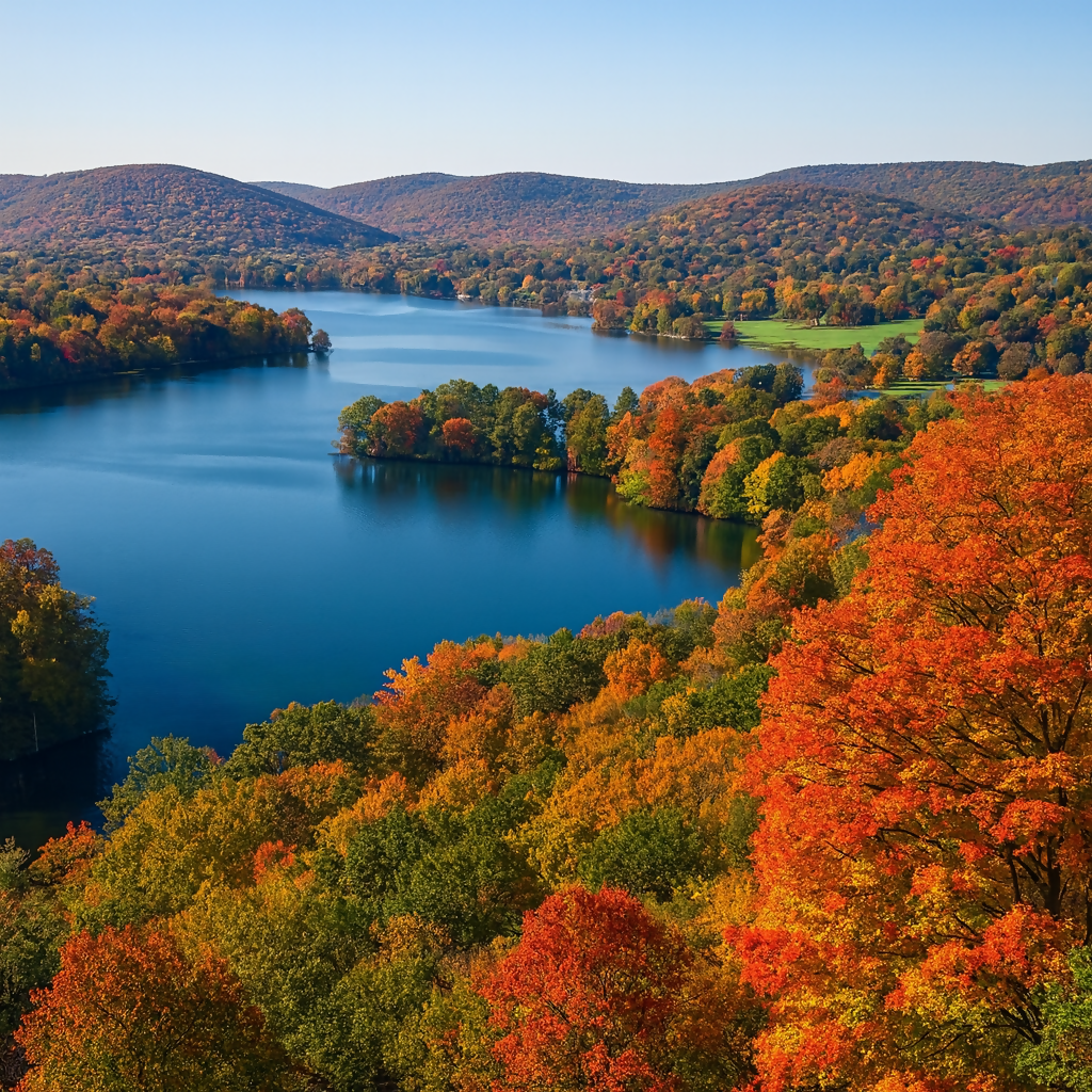 Lake Waramaug - Litchfield County - Connecticut United States - Rendered - Digital File Digital My Custom Designs PDF