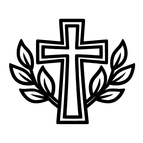 Boho Cross with Leaves - Vector Graphics - Digital File Digital My Custom Designs PDF