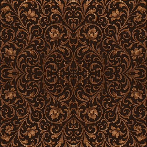 Luxury and Ornamental - Art Nouveau Curved Floral Motifs With Bronze Shine - Pattern - Digital File Digital My Custom Designs PDF