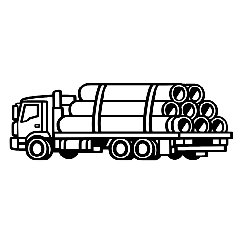 Flatbed with Pipes - Vector Graphics - Digital File Digital My Custom Designs PDF