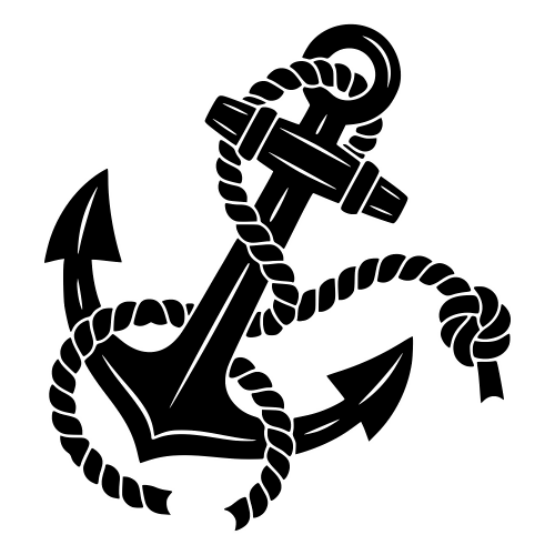 Anchored Rope Silhouette - Digital File - XCS Friendly Digital My Custom Designs PDF