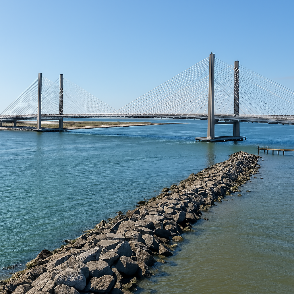 Indian River Inlet Bridge - Delaware Seashore State Park - Delaware United States - Rendered - Digital File Digital My Custom Designs PDF