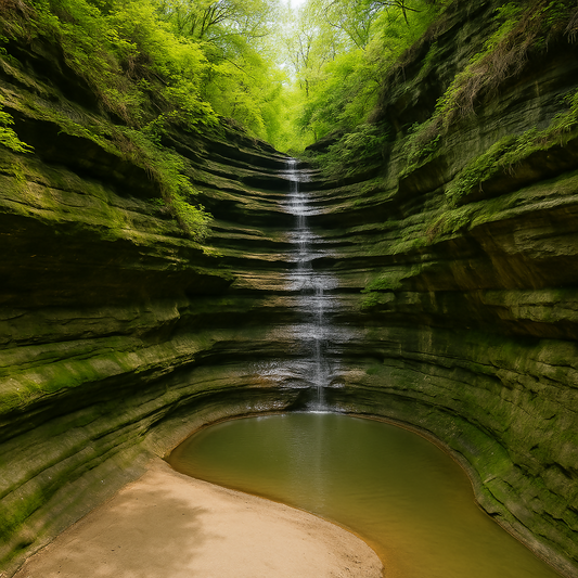 French Canyon - Starved Rock State Park - Illinois United States - Rendered - Digital File Digital My Custom Designs PDF