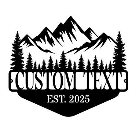 Mountain Scene - Metal Signs/ Home Decor - Digital File Digital My Custom Designs ZIP File