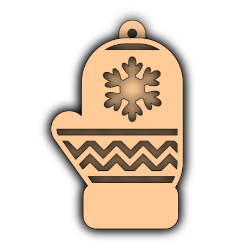 Christmas Mittens - Ornament - Digital File Digital My Custom Designs SVG