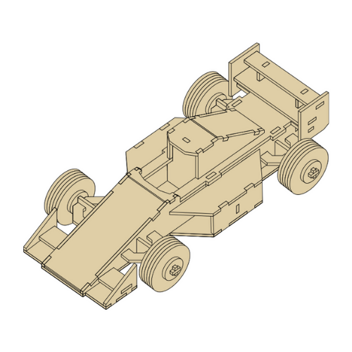 Racecar Puzzle Design - Layered Puzzle Projects - Digital File Digital My Custom Designs ZIP File